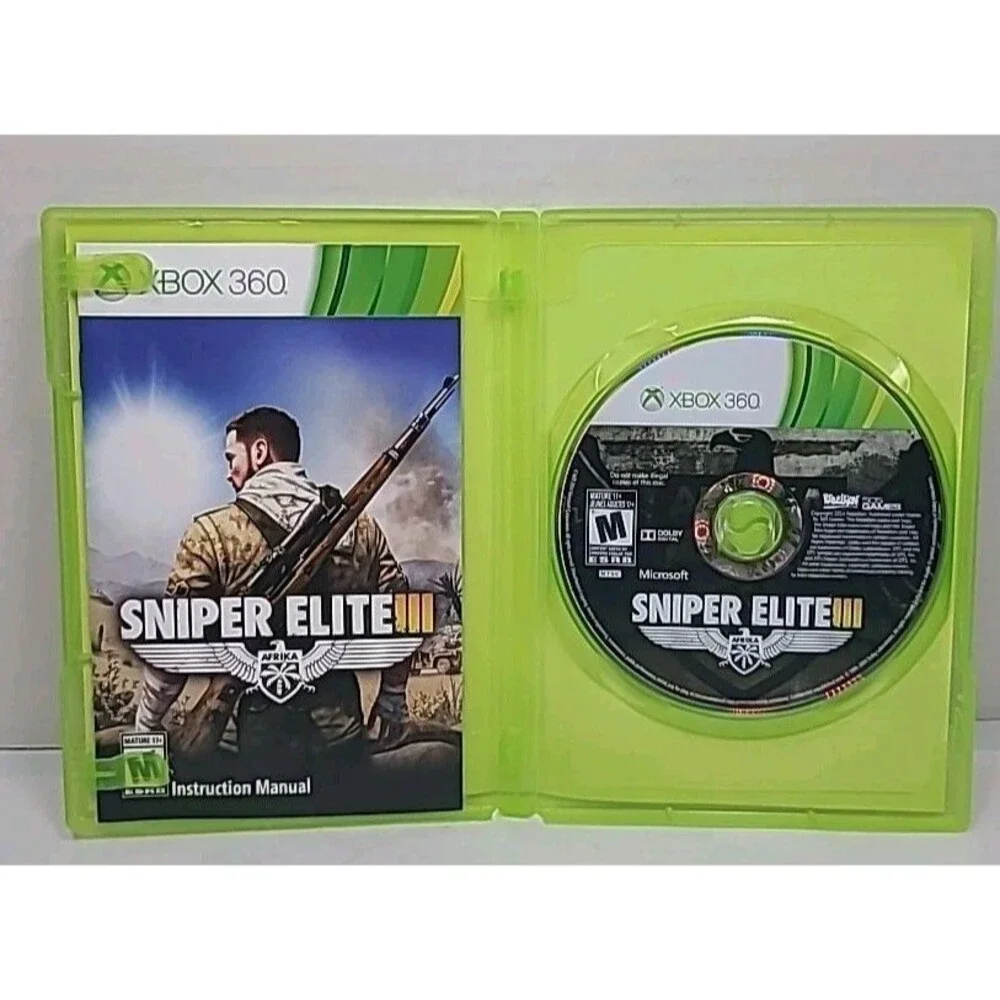 Sniper Elite III (Microsoft Xbox 360, 2014) Video Game -Complete CIB